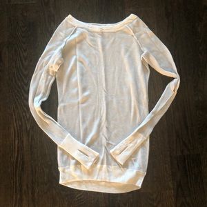 Lululemon white & gray long sleeve sweater size 6